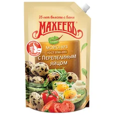 Махеев Майонез с перепелиным яйцом 67% 800г д\п