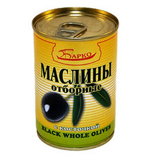 Барко Маслины отборные с косточкой 280г ж/б