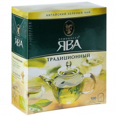 Чай принцесса Ява зелёный традиционный 100пакет.