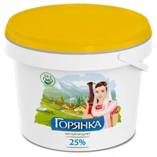 Горянка Сметана 25% 700г (ведро)