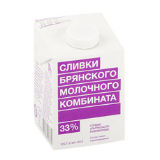 БМК Сливки 33% 500г