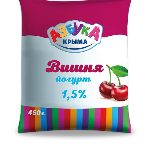 Азбука Крыма Йогурт Вишня 1,5% 450гр