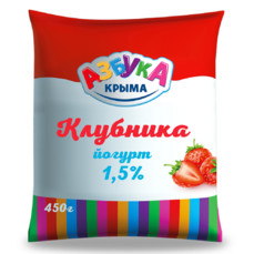 Азбука Крыма Йогурт Клубника 1,5% 450г