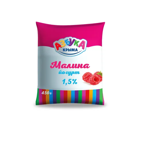 Азбука Крыма Йогурт Малина 1,5% 450г