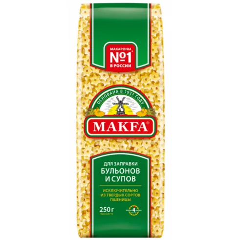 Макфа вермишель Звездочки и ракушки 250г