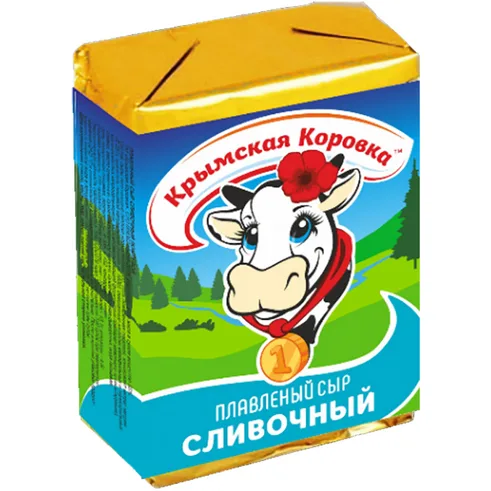 Крым.Коров. Сырок плавл. Сливочный 55% 90г фольга