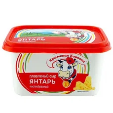 Крым.Коровка Сыр плавленный Янтарь 380 гр 50% ванночка