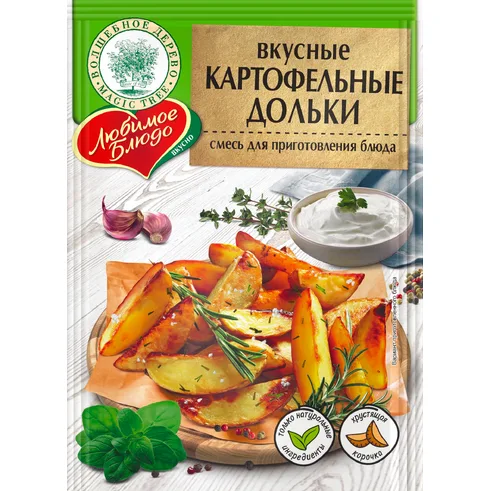 Волшебное Дерево Картошка по-деревенски с чесночным соусом 25гр
