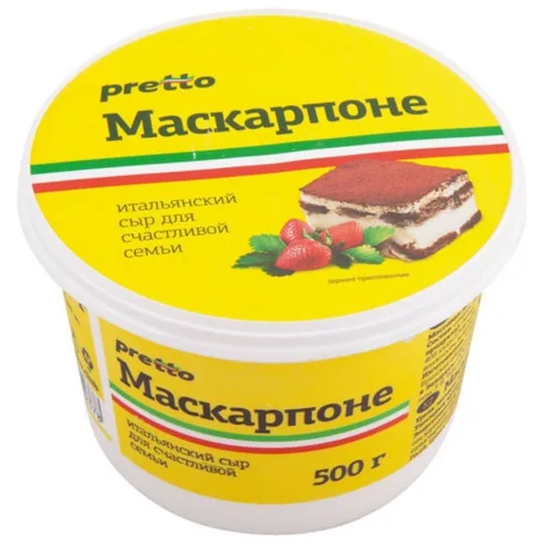 ПРЕТТО Сыр Маскарпоне 80% 500гр