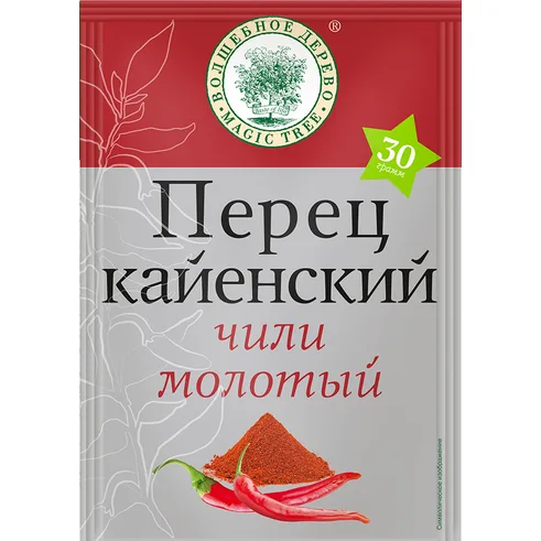 Волшебное Дерево Перец Кайенский Чили Молотый 30гр