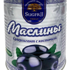 Маслины ТУРЦИЯ супергигант с косточкой 825мл ж/б ключ