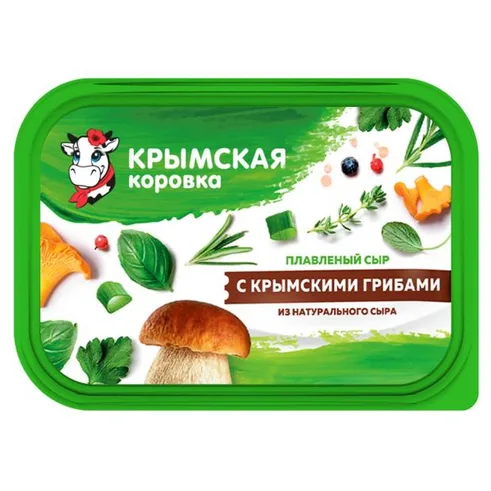 Крым.Коровка Сыр плавленный С Грибами 180 гр 50% ванночка