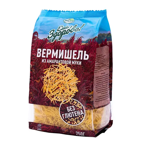Макароны Ешь Здорово Вермишель 250гр без глютена
