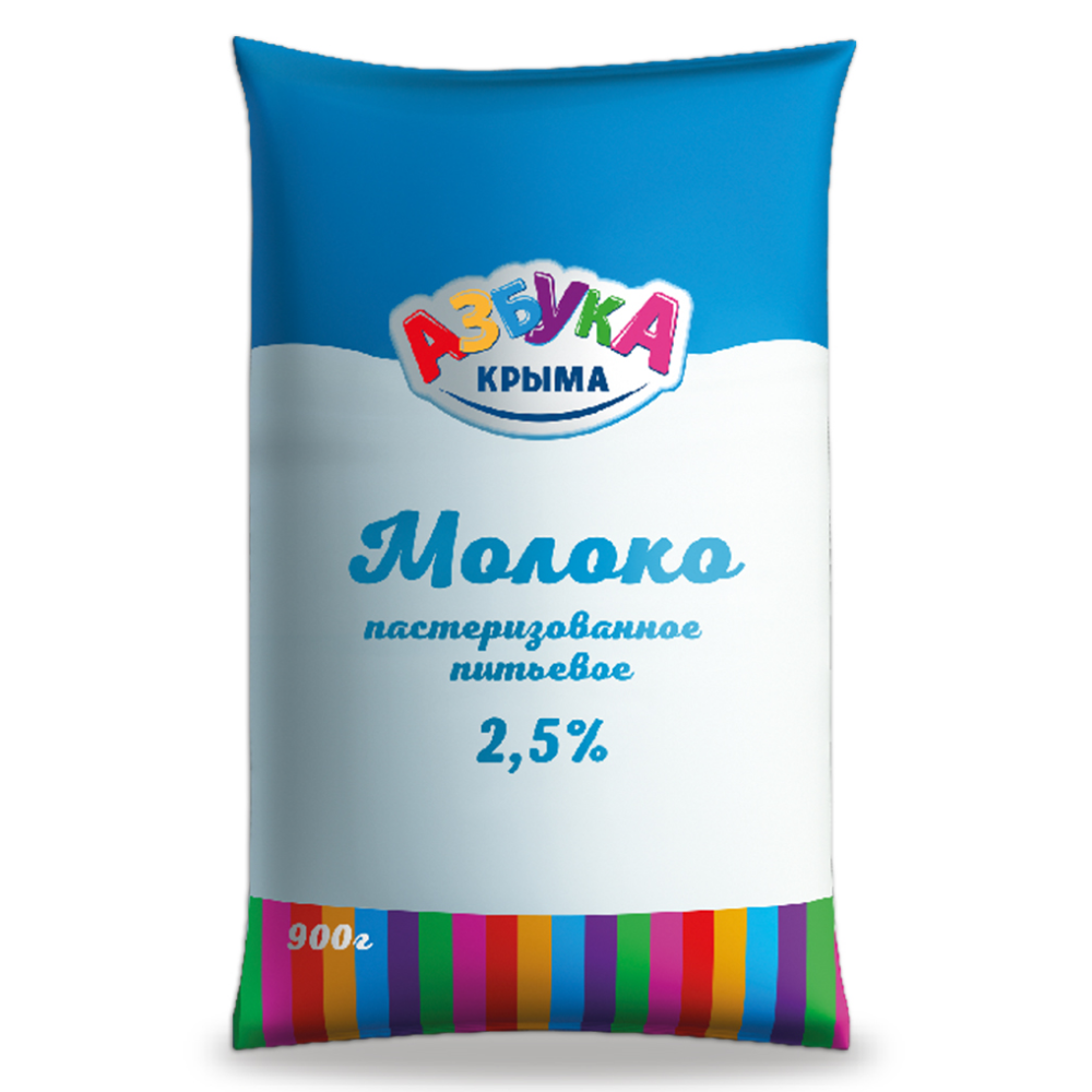 Азбука Крыма Молоко пастеризованое 2,5% 900г / МОЛОЧНАЯ ПРОДУКЦИЯ( недлит.  хранения) / Каталог - eda82.me - магазин продуктов с доставкой в Алуште