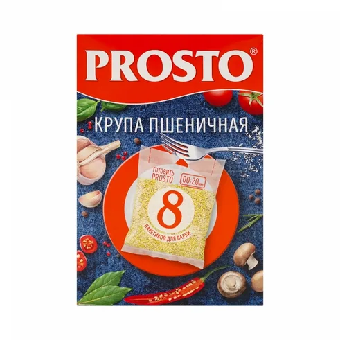 ПРОСТО Крупа Пшеничная 8 пакетов 500гр