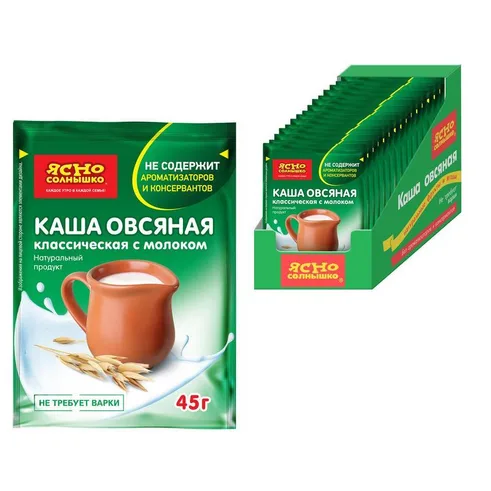 ЯС Каша овсяная с добавками в асс. пакет 40гр