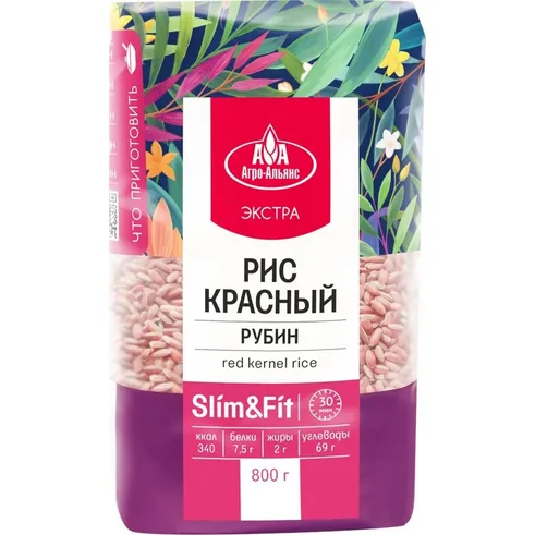 Агро-Альянс Рис Рубин красный 800гр