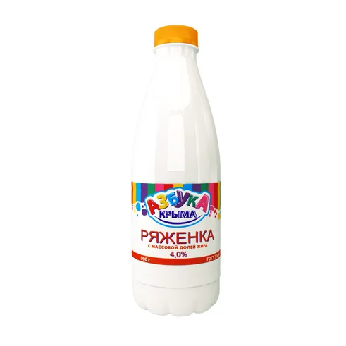 Азбука Крыма Ряженка 4% 900гр бутылка