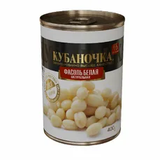 Фасоль белая Кубаночка натур. ж/б 400гр