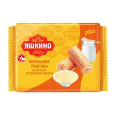 Яшкино Ваф. Рулетики со сгущ. молоком 160гр