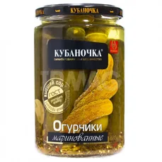 Кубаночка огурцы маринованные ст/б 720гр
