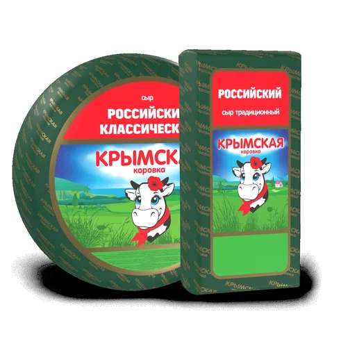 Крымская коровка Сыр Российский брус 45% вес