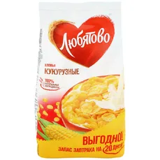Любятово Хлопья Кукурузные 600гр