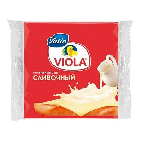ВИОЛА Плавл. сыр Сливочный (ломтики)140гр