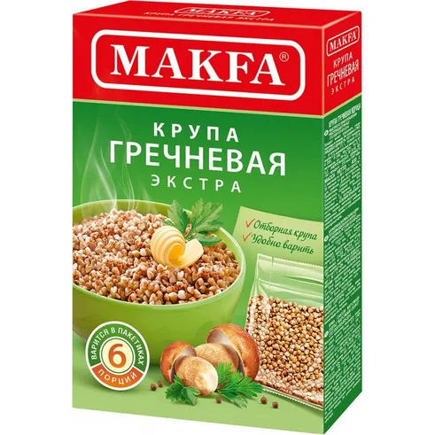 Макфа Гречка экстра 6 пакетов
