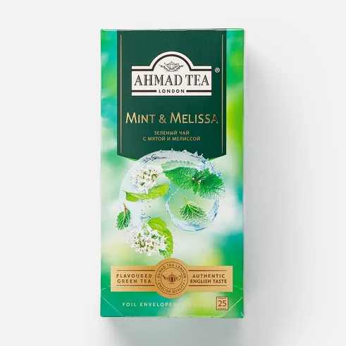Чай АХМАД Зеленый мята и мелиса 25п