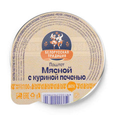 Белорусская традиция Паштет Мясной с кур.печенью 100гр