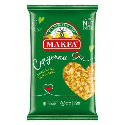 Макфа Сердечки 400г