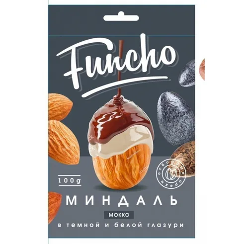 Драже Funcho Миндаль мокко в белой и темной глазури 100гр