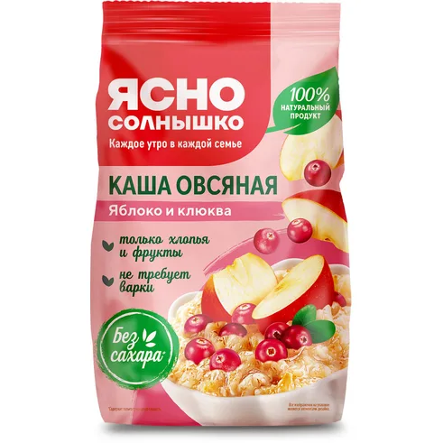 ЯС Каша овсяная Яблоко и клюква 300г