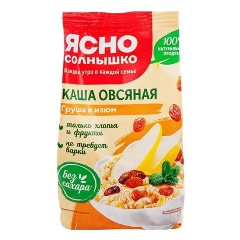 ЯС Каша овсяная Груша и изюм 300г