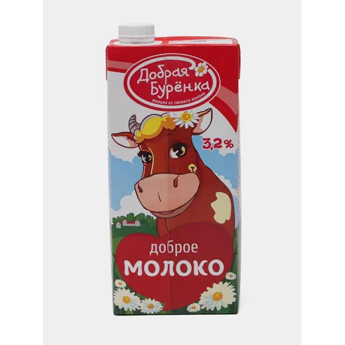 Добрая Буренка Молоко 3,2% 950мл