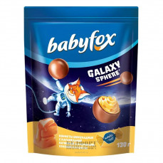 Конфеты шоколадные с карамельной ная. и кусочками сол. карамели 130гр Бэби фокс