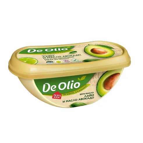 Крем De Olio со вкусом лайма и масло авакадо 72,5% 220гр