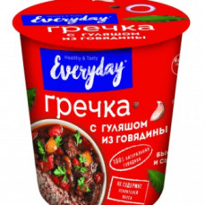 Гречка с гуляшом из гов. 75гр стакан