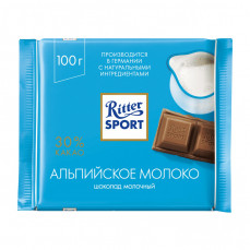 Шоколад Риттер Спорт молочный Альпийское молоко 100гр