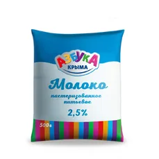 Азбука Крыма Молоко пастеризованое 2,5% 500гр