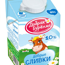 Добрая Буренка Сливки 10% 500гр
