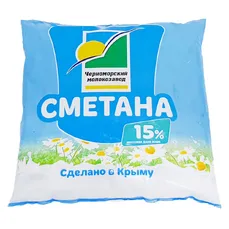 Черноморский МЗ Сметана 15% п/эт 400гр