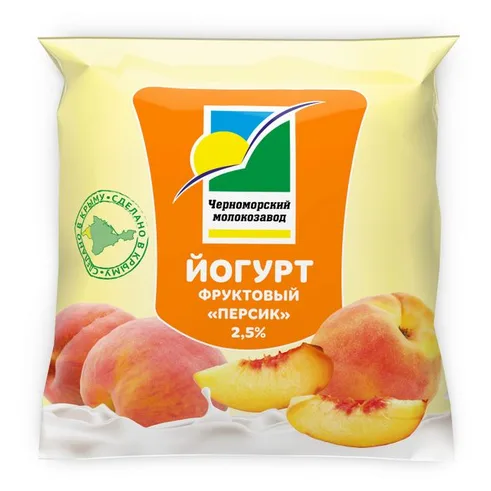 Черноморский МЗ Йогурт персик 2,5% 400гр