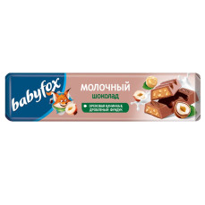 Шоколад молочный с ореховой начинкой Бэби Фокс 45гр