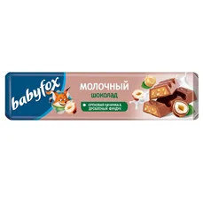 Шоколад молочный с ореховой начинкой Бэби Фокс 45гр