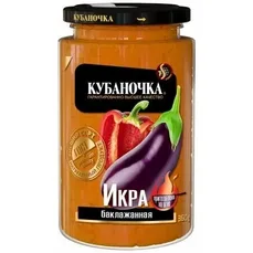 Кубаночка Икра Баклажанная 360гр ст\б