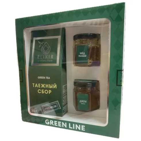 Подарочный набор ЭЛИКСИР КОЛЛЕКШН 450гр (чай, мед,джем)